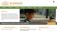 Desktop Screenshot of elementsmontessori.com